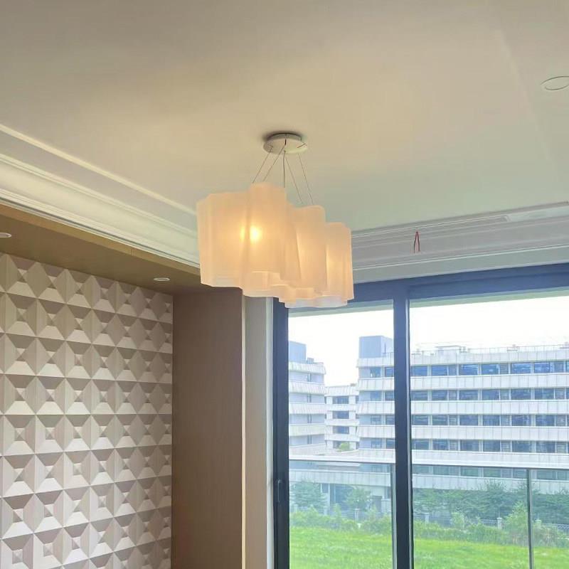 法式中古客厅吊灯设计师创意云朵卧室饭厅吧台玄关异形玻璃吸顶灯