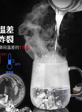 茶水分离杯玻璃杯加厚过滤泡茶杯西西弗透明杯子办公室花茶杯