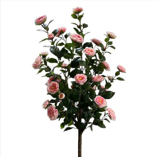 厂家直销仿真厅茶树盆栽装人造室内假茶花树卉花绿植客落地YN6668