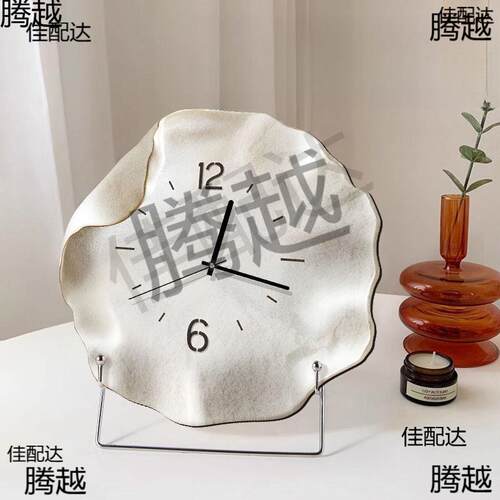 桌面时钟摆件客厅玄关座钟式创意摆台新款简约现代静音钟表