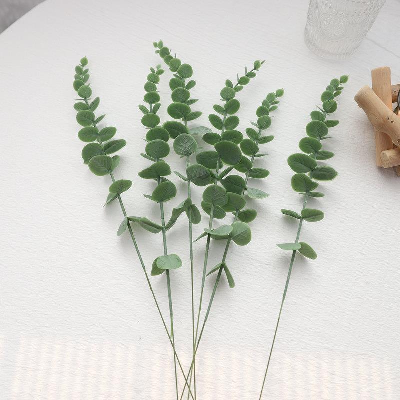 韩国ins风彷真花尤塑加利叶假花摆设厅家居装饰客花料花绿植摆件