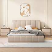 2025新款 收纳柜 极简创意实木感床头柜卧室轻奢现代简约意式