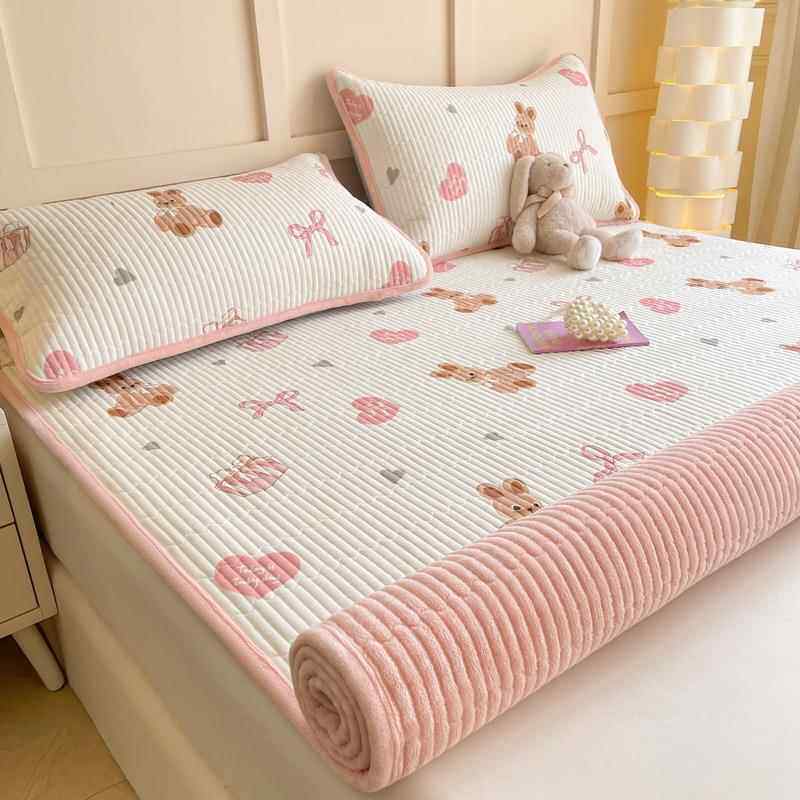 A类四季可用全棉牛奶绒夹棉床褥加厚加绒学生宿舍垫被榻榻米垫子