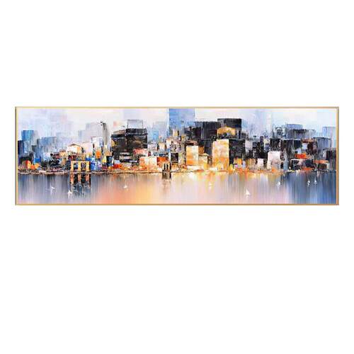 酒店宾馆床头画现代简约壁画民宿卧室背景装饰画抽象艺术挂画油画