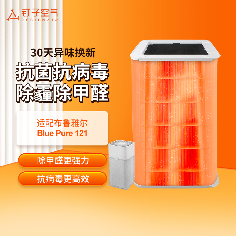 钉子空气适配布鲁雅尔空气净化器滤芯BluePure121粒子型集尘滤网