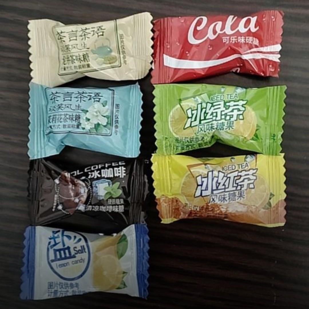 网红糖果混合乌龙茶冰红茶柠檬茶润喉糖薄荷糖清新口气水果味糖