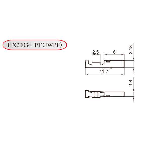 红星接插件HX20034-PT (JWPF) 防水条形连接器(2.0mm) 一盘8000只