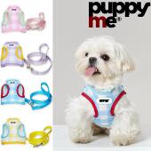 PuppyMe宠物胸背牵引绳背心式 可调节外出遛狗防水小型犬卡通格纹
