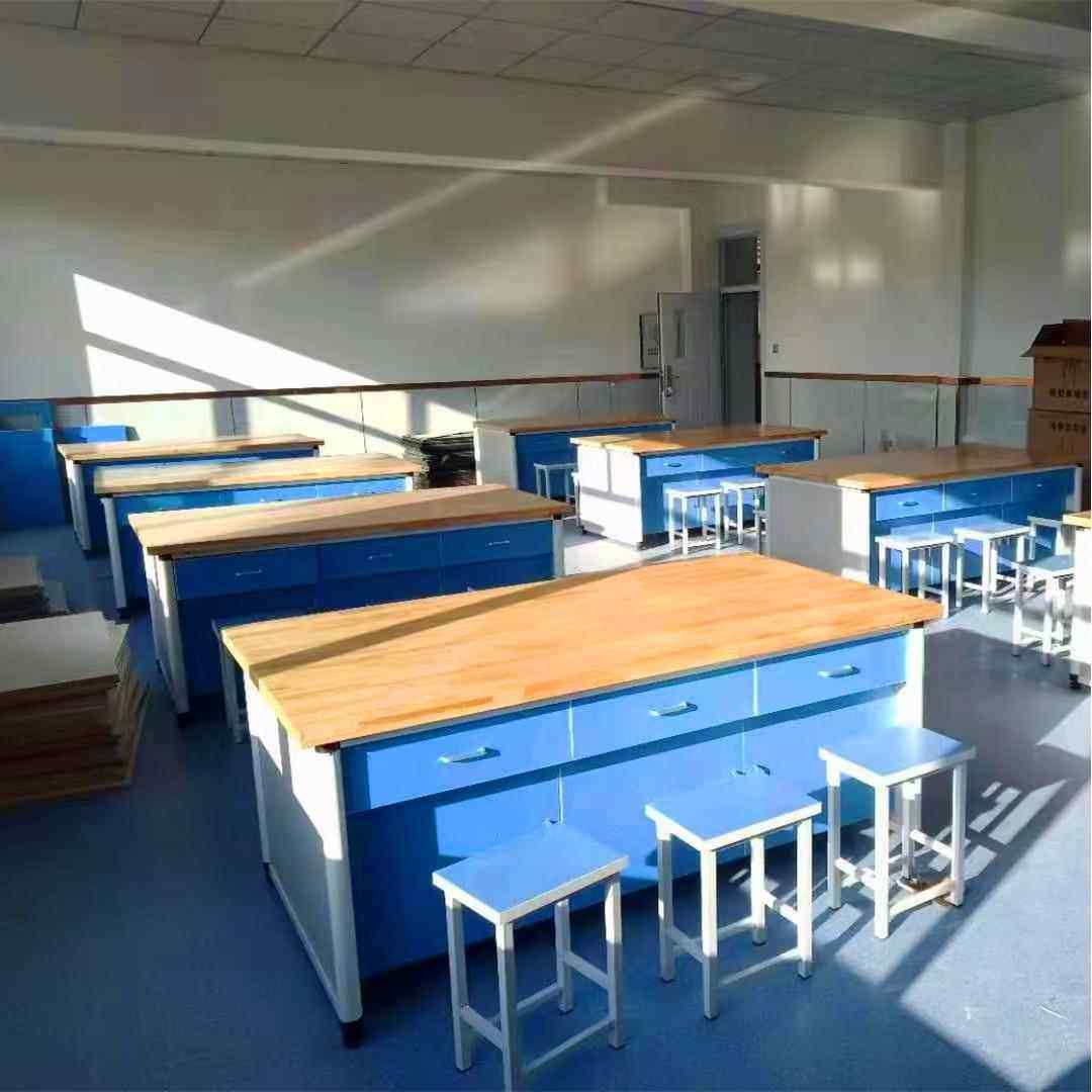 实木实验桌中学生综合实践实验桌手工实验室操作台通用技术劳技桌