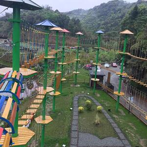 丛林穿越魔网拓展设备景区大型游乐设施户外探险吊桥滑索游乐项目