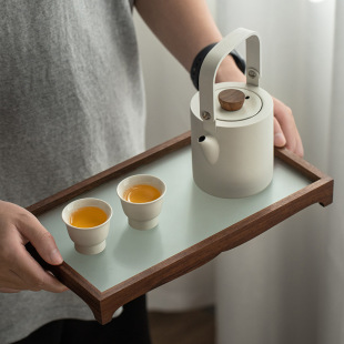 茶台实木茶台现代功夫茶具套装 木质茶盘家用新中式 木制茶海托盘