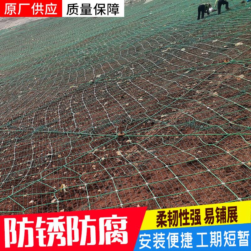 主动边坡防护网SNS柔性防落石钢丝安全网公路护坡固土矿山绿化网