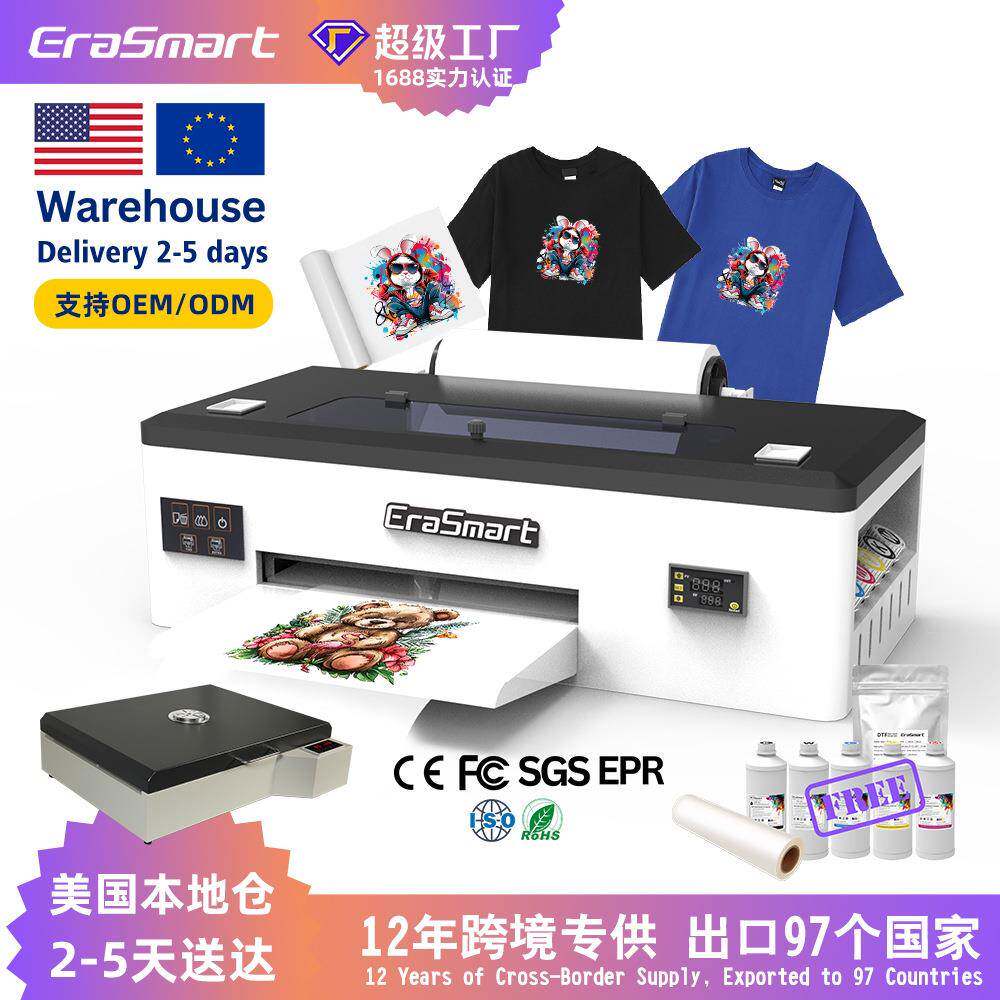 A3小型白墨柯式烫画DTF打印机服装t恤热转印数码印花机