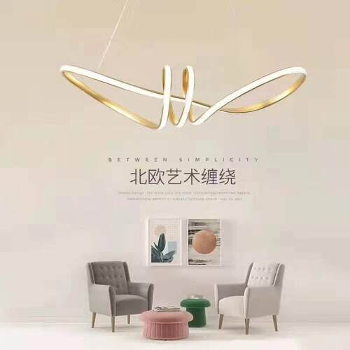 北欧餐厅吊灯吧台极简长条灯现代约条帆形吊led简灯船吊18线餐厅