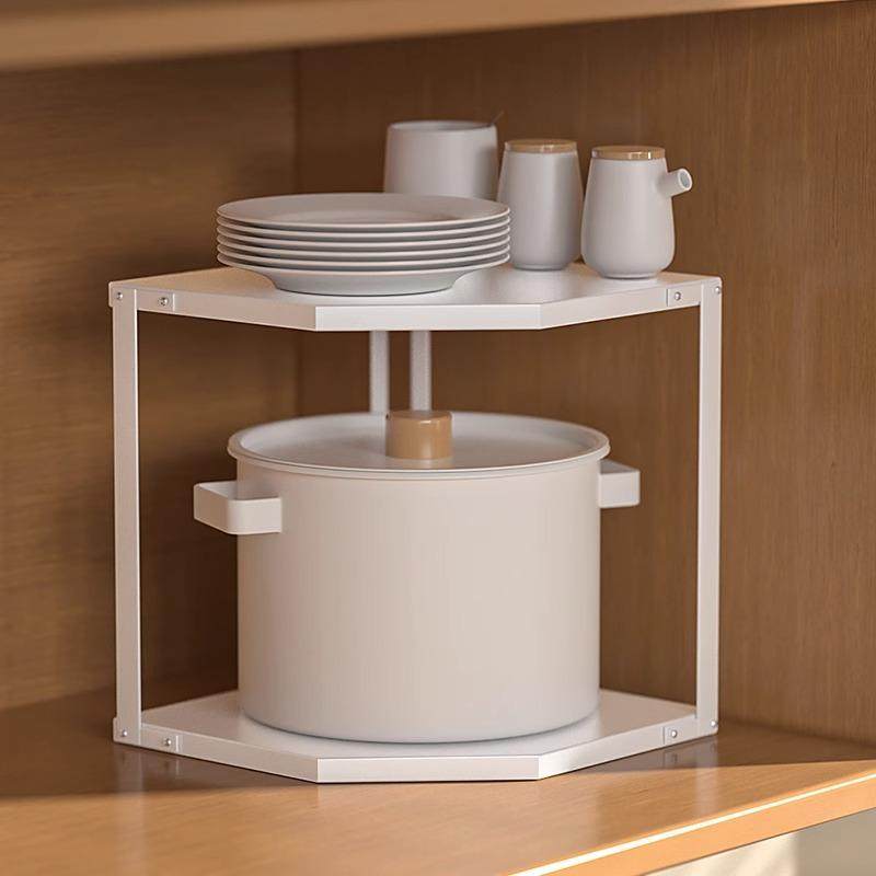 多层锅架厨房转角置物架下水槽台面放锅架子墙角双层锅具收纳架,厨房/烹饪用具,抹布架/厨房清洁收纳架,淘宝优惠券,粉丝福利购,淘宝优惠卷