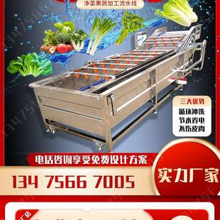 商用苹果柚子百香果菠萝柠檬柑橘水果冲浪式 不锈钢工业气泡清洗机