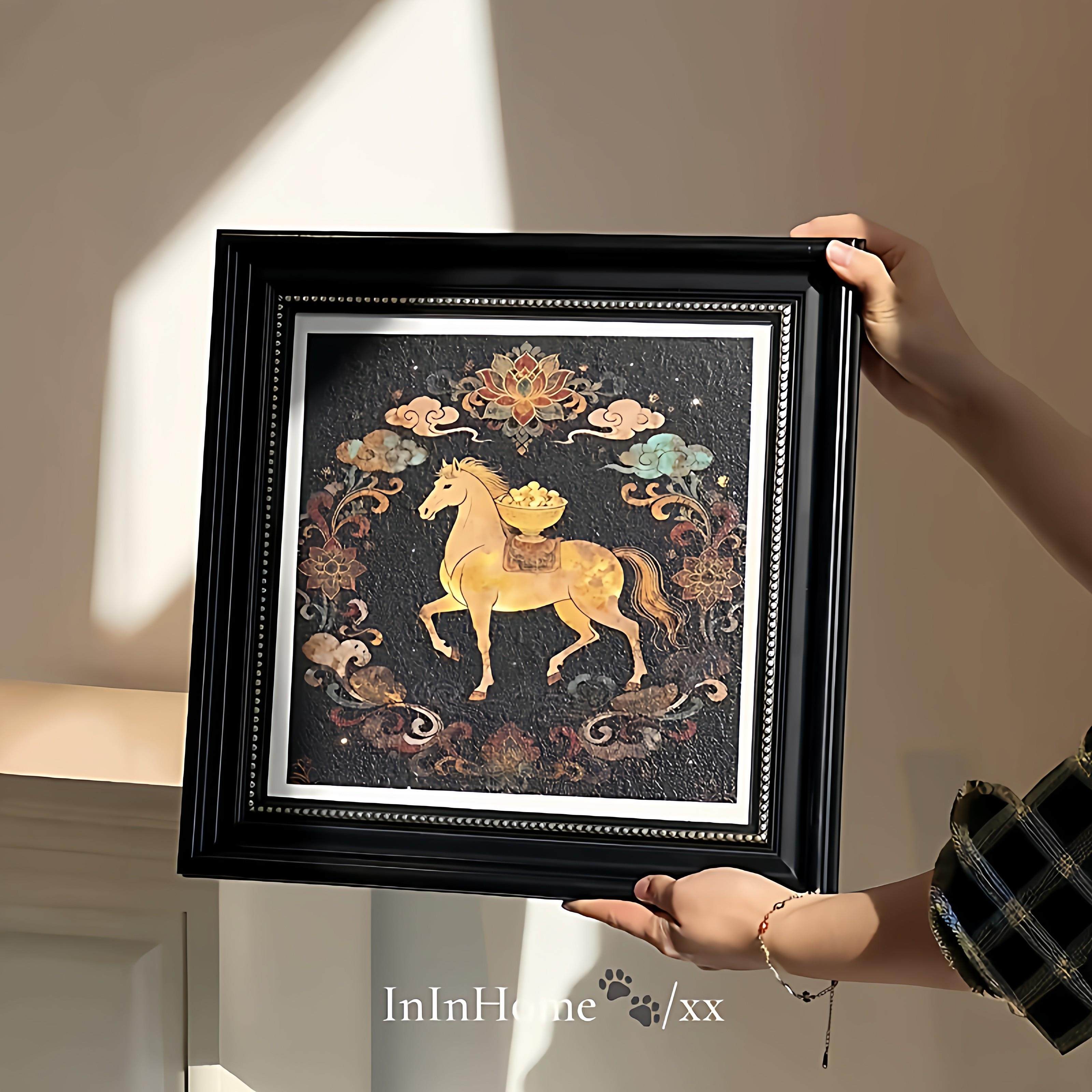 2026马年装饰画摆件客厅沙发挂画桌面装饰相框摆台新中式装饰品,家居饰品,现代装饰画,淘宝优惠券,粉丝福利购,淘宝优惠卷