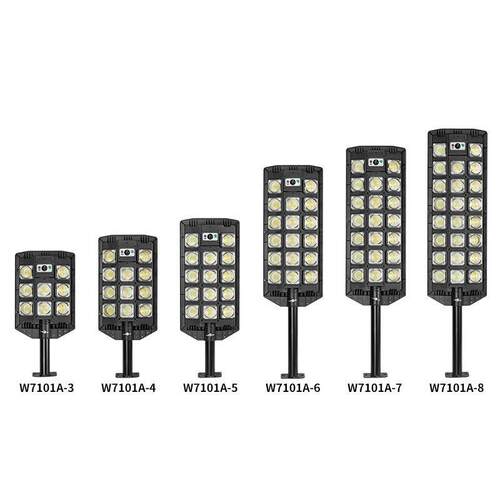 新款 Led太阳能双排路灯农村户外强光照明灯一体化庭院遥控感应灯