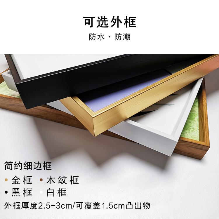 现代奢挂画酒店墙壁轻卫生间防水花卉免钉餐厅金色新款装饰画浴室图片