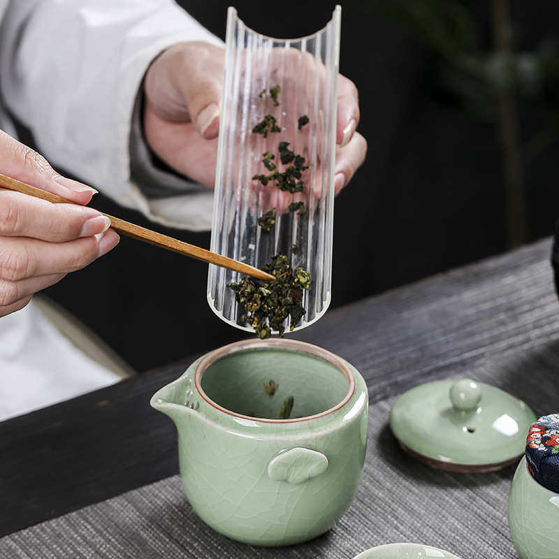 便携哥窑快客杯一壶二杯旅行功夫茶具套装单人茶壶茶杯定 制logo,餐饮具,旅行茶具,淘宝优惠券,粉丝福利购,淘宝优惠卷