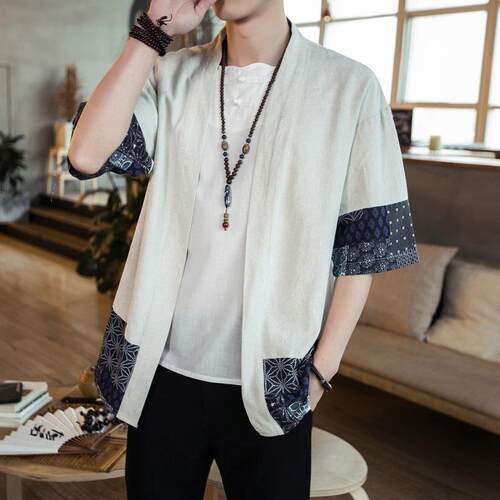 S 62098 Chinese Style Linen Coat 中式风衣