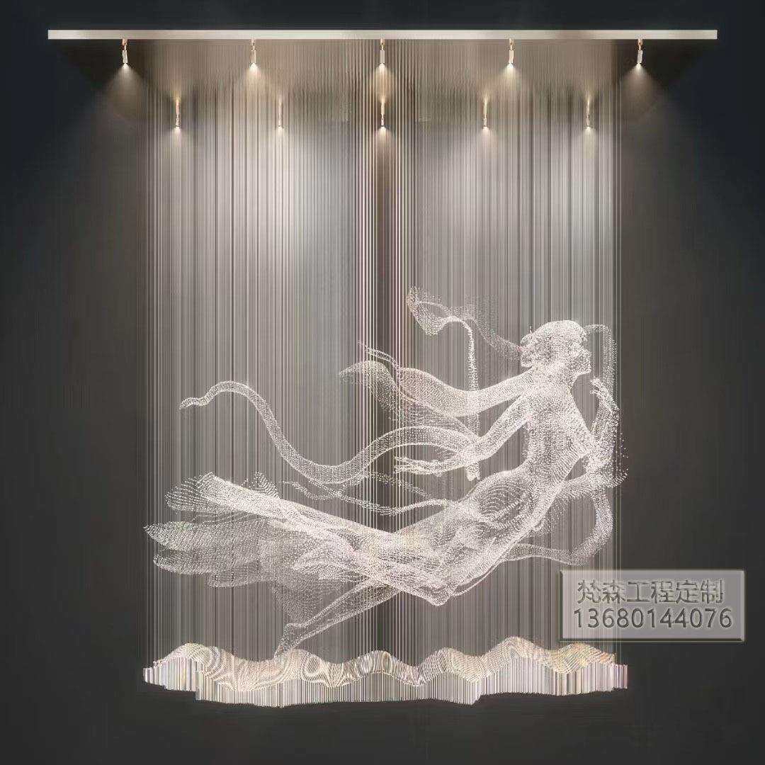 房子水晶吊灯logo造型灯美人鱼飞马海豚灯酒店大堂灯宴会展厅灯具