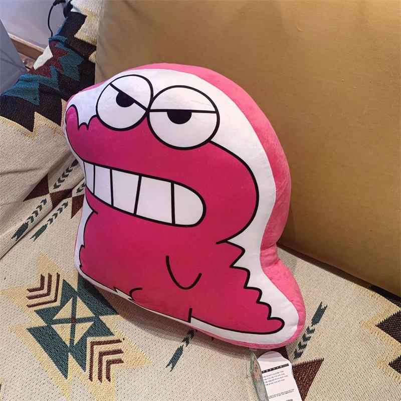 正品蜡面笔新灿单印花毛绒枕头卡通发动画边床边沙周垫