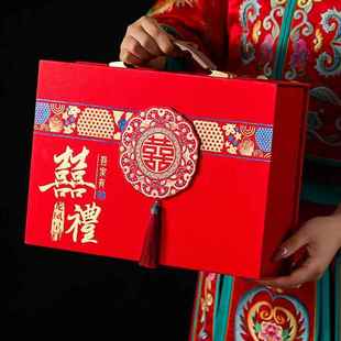 礼金盒结婚彩礼钱盒子订婚聘礼礼金箱现金礼盒高档定亲聘金20万