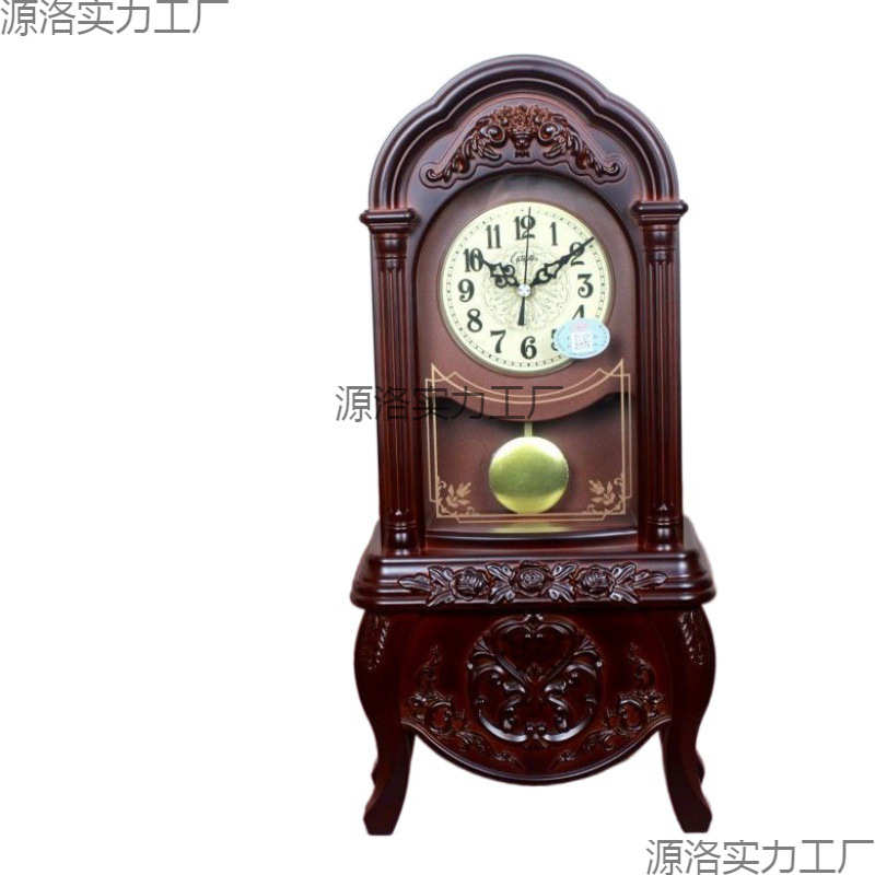 欧式复古座钟客厅创意时钟台式卧室静音摆件时尚大号台钟