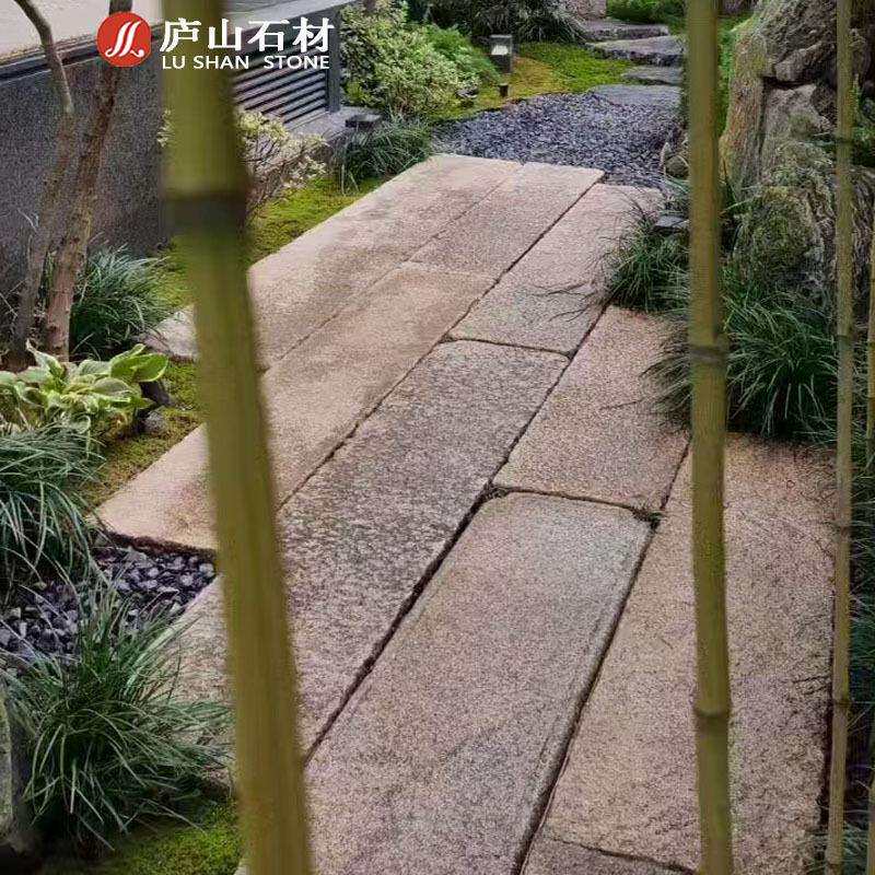 花岗岩仿古石汀步石公园草坪石桥做旧老石条踏步石古街垫脚石