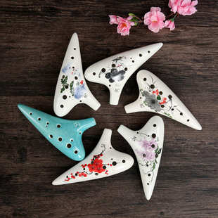 12孔中音C调熏烧陶笛 十二孔ac调初学入门专业演奏陶笛AC调