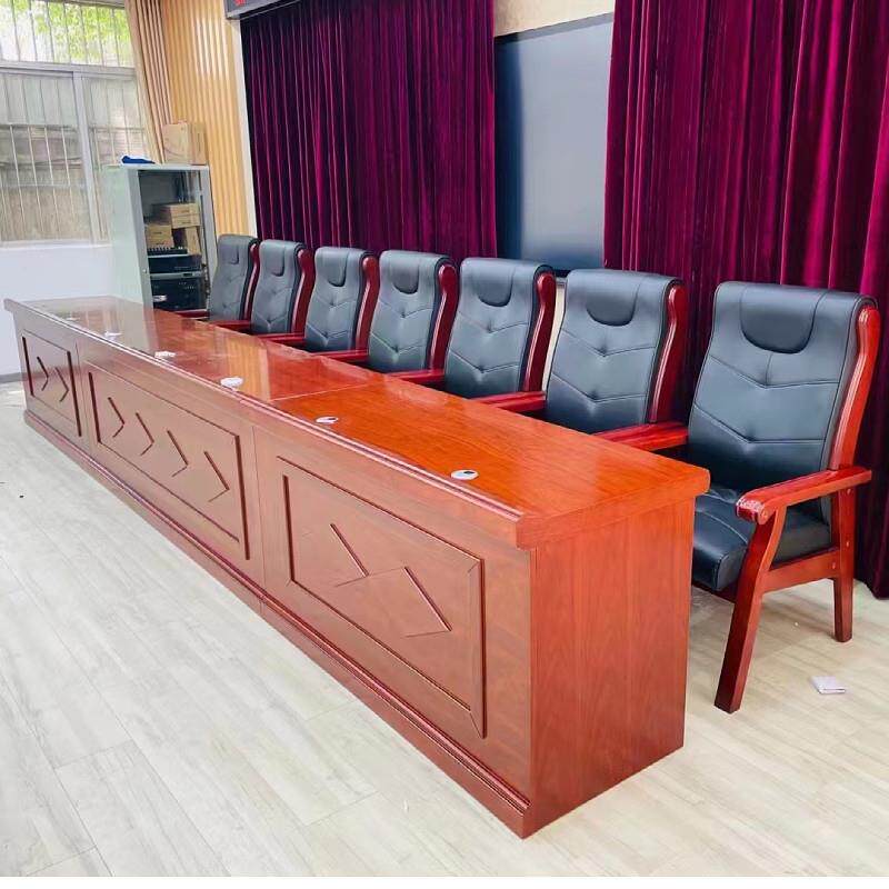 主席台会议桌实木演讲台发言台领导桌讲话台会议室长条桌开 会桌