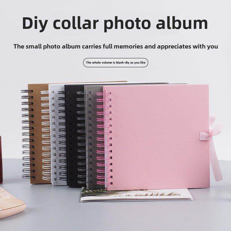 热销8英寸线圈DIY相册高品质手工相册覆古牛皮纸废卡相册