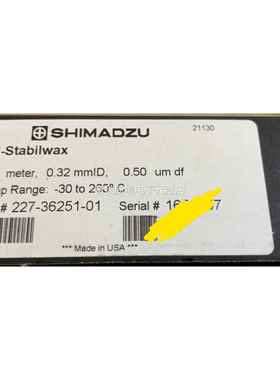 岛津气相色谱柱272-36251-01 SH-Stabiwax 30m*0l.2mm*0.530um议