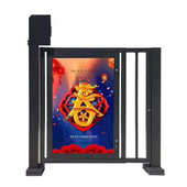 厂家小区电动广告门 人脸识别刷卡门禁 铝合金智能人行通道广告门