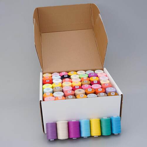 98色缝纫线套装手缝线家用DIY1000码402涤纶线组合小卷小轴