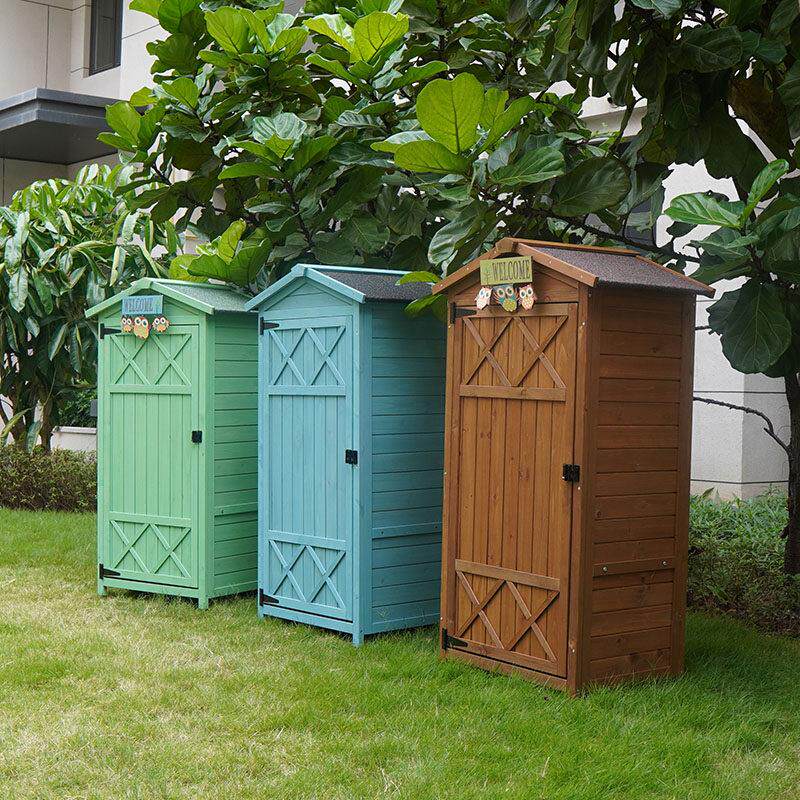 户外工具房防水防晒杂物收纳柜阳台庭院花园扫把清洁家政收纳柜子