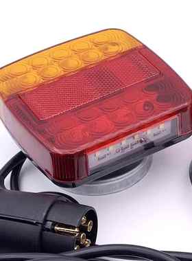 20LED尾灯带7芯插头线组磁铁适用拖车卡车货车刹车信号灯汽车车灯