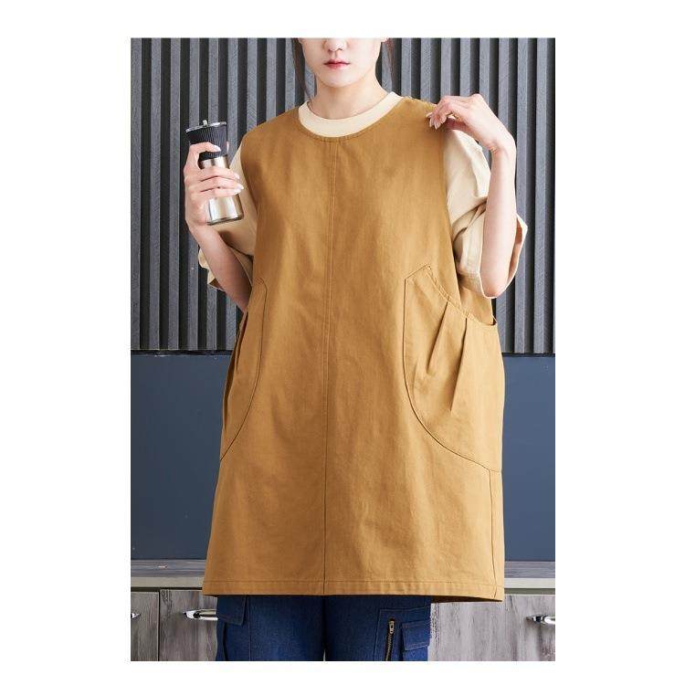 定制logo百搭新款时尚罩衣男女餐饮饭店厨房超市奶茶店工作服