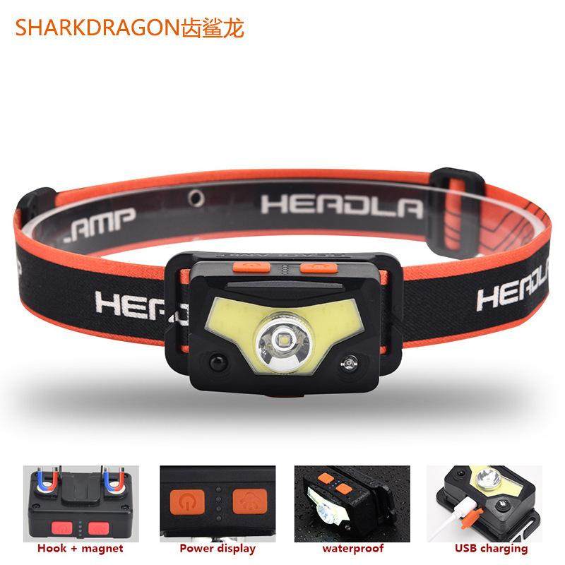 头灯钓鱼专用强光超亮感应超长续航2025新款野钓夜钓照明灯头戴式