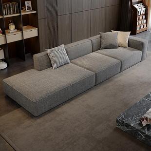 意大利Normcore棉麻面料沙发现代无障碍豪华客厅家庭小公寓直排豆
