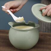 装 猪油罐家用大油罐耐高温陶瓷熟油荤油泼辣子辣椒油储物带盖勺子