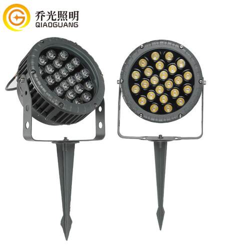车轮投光灯led户外插泥灯24W公园别墅庭院草坪灯射树灯投光灯