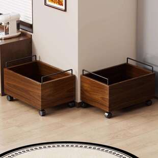 实木厨房蔬菜水果收纳置物架落地菜篮子浴室夹缝脏衣储物筐多功能