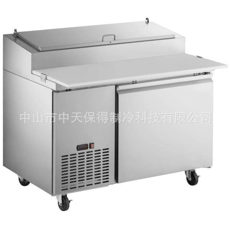 开槽沙拉台商用冷藏披萨撒料台冰粉工作台水果捞展示柜操作台冰箱