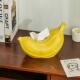 多巴胺创意禁止焦虑香蕉纸巾盒客厅茶几家居装 饰品陶瓷纸抽盒摆件