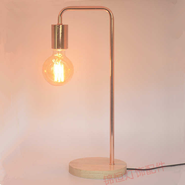 简约创意卧室床头木头铁艺弯管台灯店铺ins风装饰灯底座 灯饰配件,商业/办公家具,门型展架/丽屏展架,淘宝优惠券,粉丝福利购,淘宝优惠卷