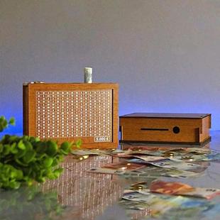 Wooden Money Box with Counter Children Money Saving Box Pigg