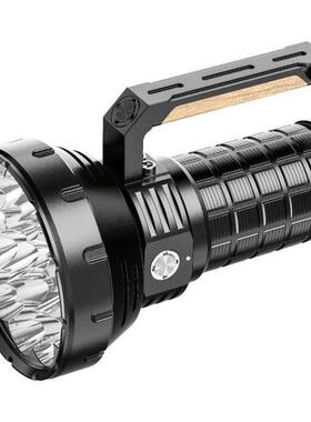 热W5221巨大功率8000流明手提灯16灯芯风扇强3制散冲天巡逻探照炮