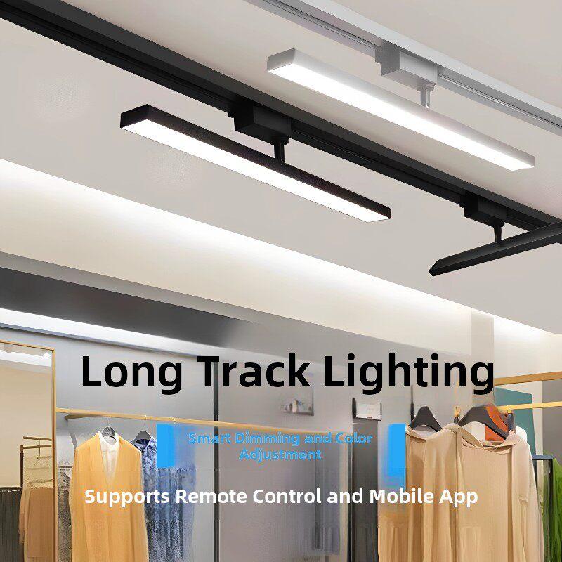 2.4g智能轨道射灯调光led轨道灯长条灯服装店铺商用导轨式补光灯